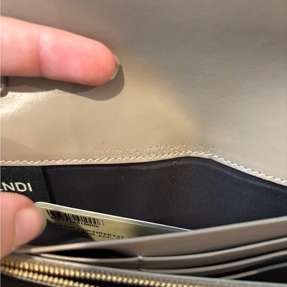 Fendi Brown Taupe Crossbody Wallet On Chain Shoulder Bag - Picture 13 of 14